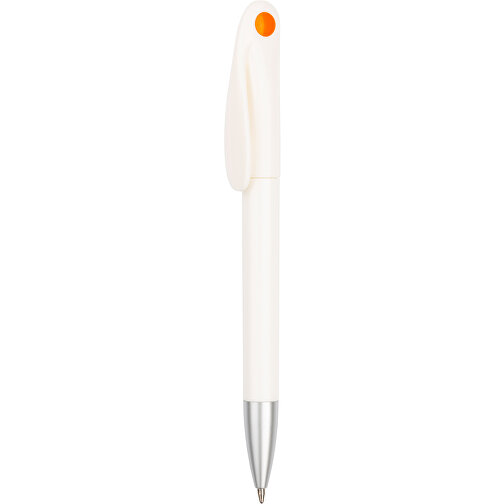 Kugelschreiber Nuit , Promo Effects, weiß / orange, Kunststoff, 14,10cm (Länge), Bild 1