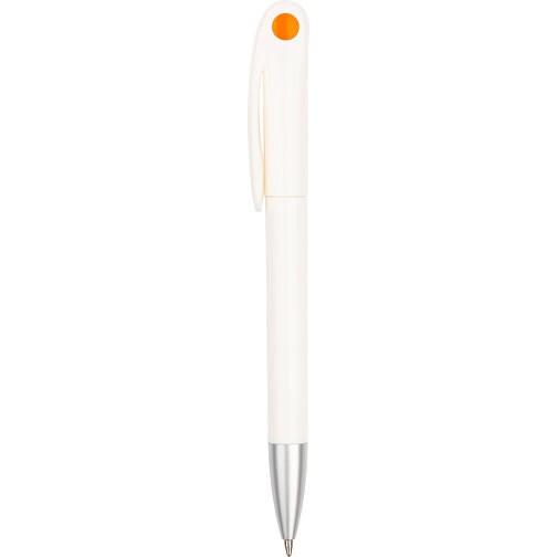 Kugelschreiber Nuit , Promo Effects, weiß / orange, Kunststoff, 14,10cm (Länge), Bild 2