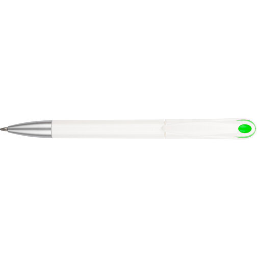 Kugelschreiber Halo , Promo Effects, weiß / grün, Kunststoff, 14,00cm (Länge), Bild 6