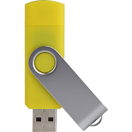 USB-Stick Smart Swing 4 GB , Promo Effects MB , gelb MB , 4 GB , Kunststoff, Metal MB , 3 - 10 MB/s MB , 7,00cm x 1,00cm x 1,90cm (Länge x Höhe x Breite), Bild 1