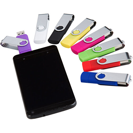 USB-Stick Smart Swing 8 GB , Promo Effects MB , weiß MB , 8 GB , Kunststoff, Metal MB , 3 - 10 MB/s MB , 7,00cm x 1,00cm x 1,90cm (Länge x Höhe x Breite), Bild 4