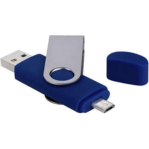 USB-Stick Smart Swing 4 GB , Promo Effects MB , blau MB , 4 GB , Kunststoff, Metal MB , 3 - 10 MB/s MB , 7,00cm x 1,00cm x 1,90cm (Länge x Höhe x Breite), Bild 2