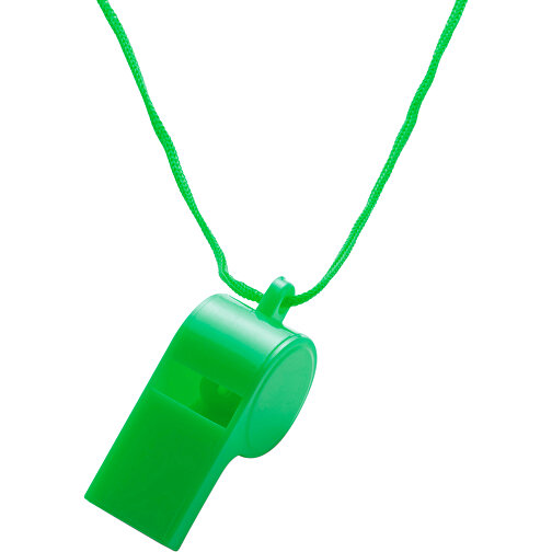 Trillerpfeife Aus Kunststoff Josh , grün, Nylon, PS, 5,60cm x 2,50cm x 2,00cm (Länge x Höhe x Breite), Bild 1