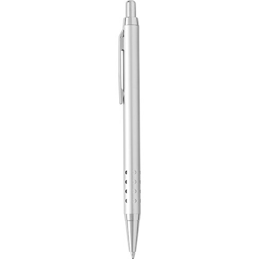 Bolígrafo en aluminio con pulsador cromado. Tinta azul, Imagen 1