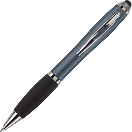 Kugelschreiber Aus Kunststoff Lana , grau, ABS, Plastik, Metall, Kautschuk, 13,30cm (Höhe), Bild 2