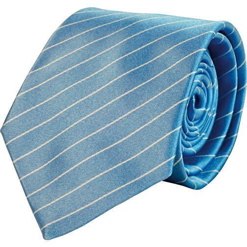 Krawatte, Reine Seide, Jacquardgewebt , hellblau, reine Seide, 148,00cm x 7,50cm (Länge x Breite), Bild 1