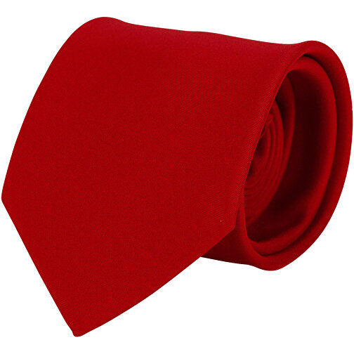 Krawatte, 100% Polyester Satin, Uni, Matt , rot, Polyester, matt, 148,00cm x 7,50cm (Länge x Breite), Bild 1