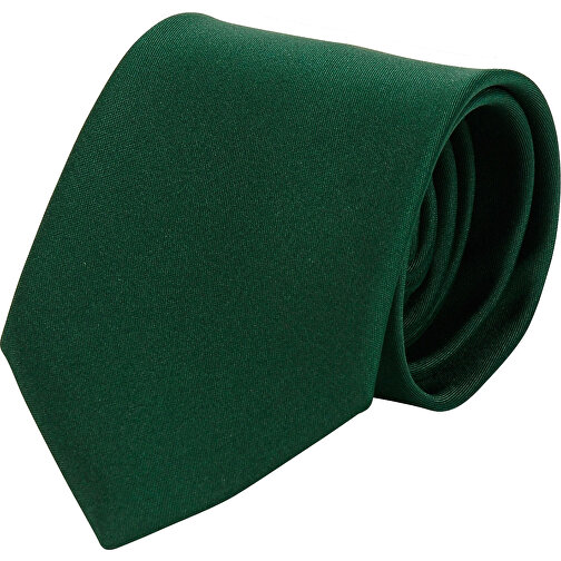 Krawatte, 100% Polyester Satin, Uni, Matt , dunkelgrün, Polyester, matt, 148,00cm x 7,50cm (Länge x Breite), Bild 1