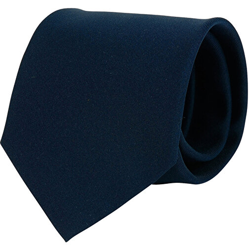 Krawatte, 100% Polyester Twill, Uni , dunkelblau, Polyester Twill, 148,00cm x 7,50cm (Länge x Breite), Bild 1