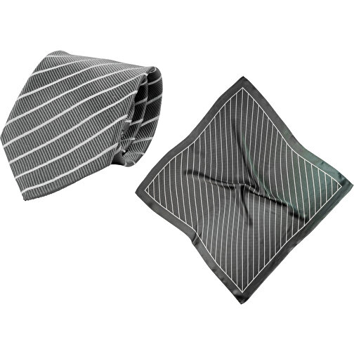 Sæt (slips, tørklæde af ren silke, satin af ren silke, ca. 53 x 53 cm), Billede 1