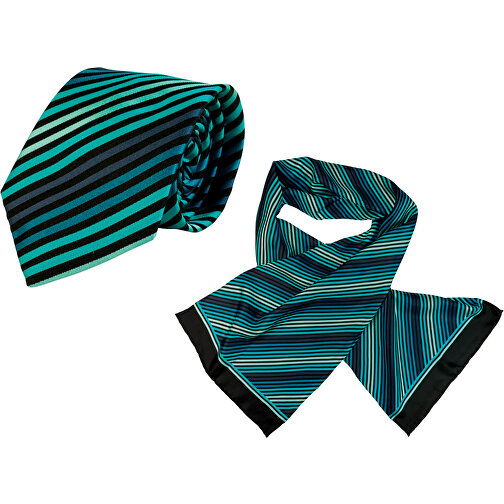 Set (cravatta + scialle, seta pura, Spigato, scialle ca. 35x160 cm), Immagine 1