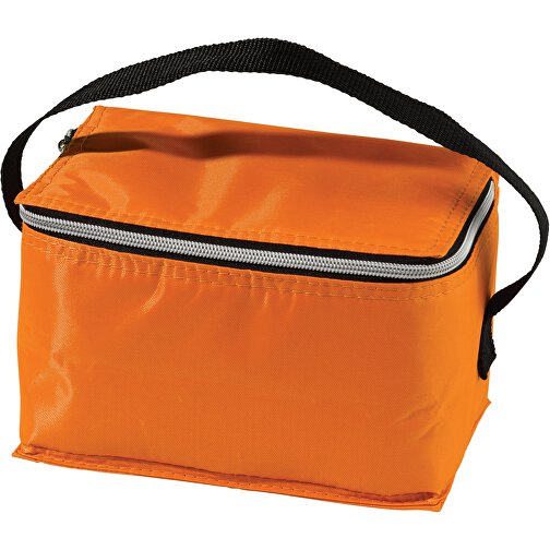 Kühltasche Für 6 Dosen , orange, PolJater, 20,00cm x 13,00cm x 12,50cm (Länge x Höhe x Breite), Bild 1
