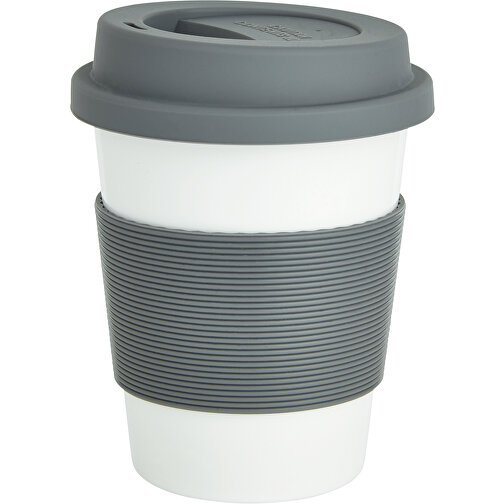 ECO PLA Kaffeebecher, Grau , grau, PLA, 12,30cm (Höhe), Bild 1