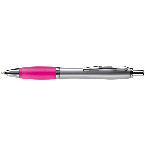 Kugelschreiber Hawaï Silver , silber / dunkel rosé, ABS & Metall, 14,00cm (Länge), Bild 3