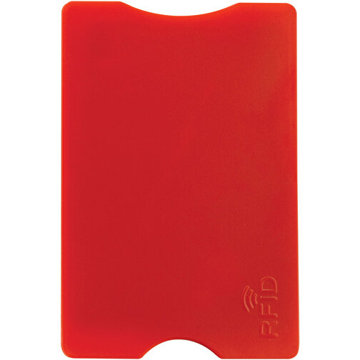 Kartenhalter Anti Skim (Hard Case) , rot, PS, 9,00cm x 0,40cm x 6,00cm (Länge x Höhe x Breite), Bild 1