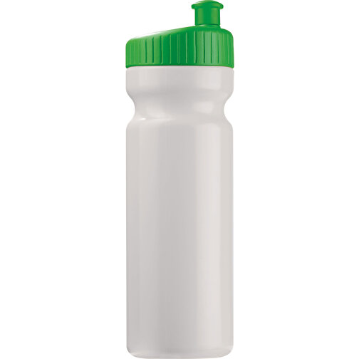 Sportflasche Design 750ml , weiss / grün, LDPE & PP, 24,80cm (Höhe), Bild 1