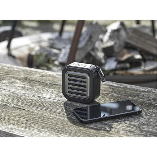 Solo plastikowy głośnik solarny Bluetooth® IPX5 o mocy 3 W z karabińczykiem wykonany z tworzywa , Obraz 9