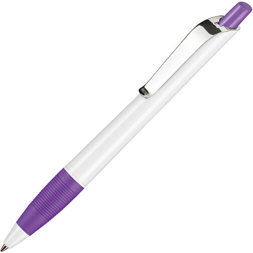 Kugelschreiber Bond Shiny , Ritter-Pen, weiß/violett, ABS u. Metall, 14,30cm (Länge), Bild 2