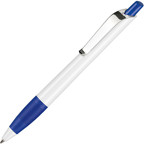 Kugelschreiber Bond Shiny , Ritter-Pen, weiss/azurblau, ABS u. Metall, 14,30cm (Länge), Bild 2