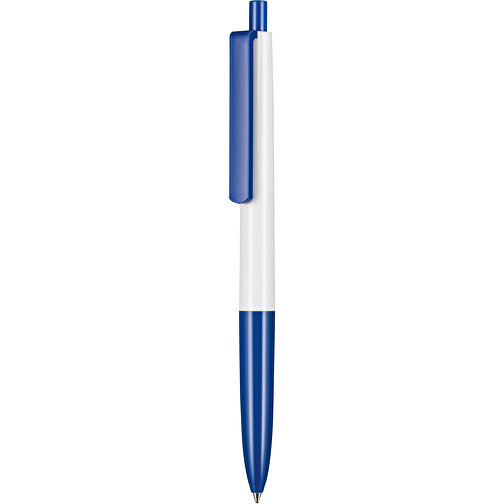Kugelschreiber New Basic , Ritter-Pen, weiß/azurblau, ABS-Kunststoff, 13,40cm (Länge), Bild 1