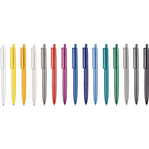 Kugelschreiber New Basic , Ritter-Pen, weiss/azurblau, ABS-Kunststoff, 13,40cm (Länge), Bild 4