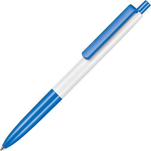Kugelschreiber New Basic , Ritter-Pen, weiß/himmelblau, ABS-Kunststoff, 13,40cm (Länge), Bild 2