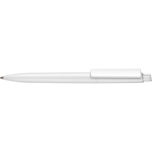 Kugelschreiber Crest ST , Ritter-Pen, weiß/transp.-TR/FR, ABS-Kunststoff, 14,90cm (Länge), Bild 3