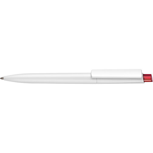 Kugelschreiber Crest ST , Ritter-Pen, weiß/kirschrot-TR/FR, ABS-Kunststoff, 14,90cm (Länge), Bild 3
