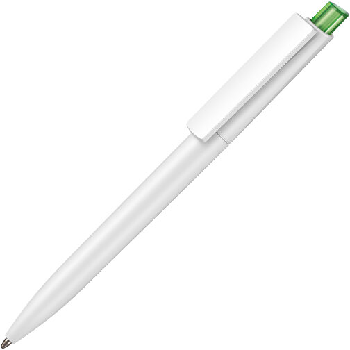 Kugelschreiber Crest ST , Ritter-Pen, weiss/gras-grün-TR., ABS-Kunststoff, 14,90cm (Länge), Bild 2