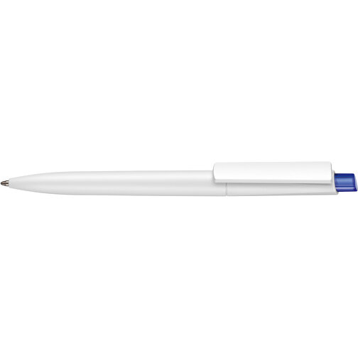 Kugelschreiber Crest ST , Ritter-Pen, weiß/royalblau-TR/FR, ABS-Kunststoff, 14,90cm (Länge), Bild 3