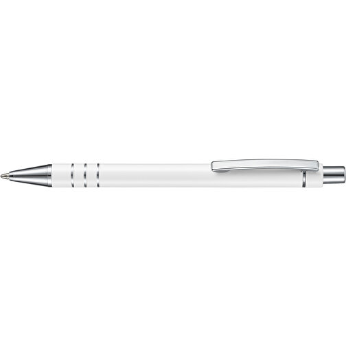 Kugelschreiber GLANCE , Ritter-Pen, weiss, Metall, 13,30cm (Länge), Bild 3
