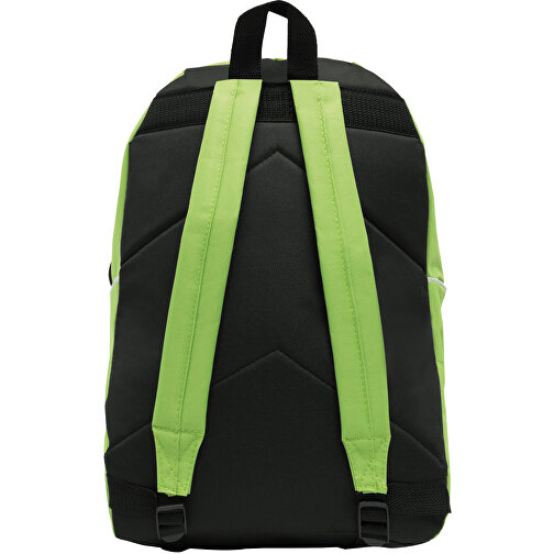 Rucksack CURVE , hellgrün, schwarz, 600D Polyester, 46,00cm x 19,00cm x 34,00cm (Länge x Höhe x Breite), Bild 3