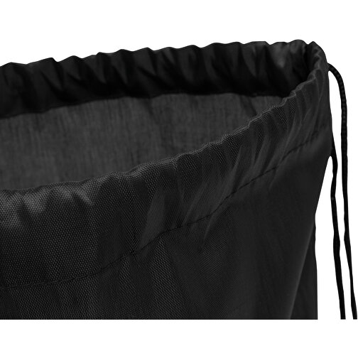 Turnbeutel/ Rucksack TOWN , schwarz, 210D Polyester, 30,00cm x 42,00cm (Länge x Breite), Bild 3