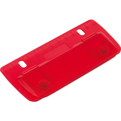 Mini-Locher PAGE , rot, Kunststoff, 13,00cm x 6,70cm (Länge x Breite), Bild 1