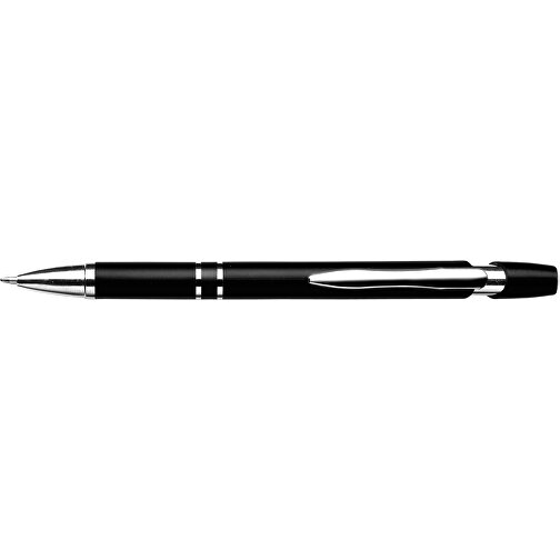Kugelschreiber Aus Kunststoff Greyson , schwarz, ABS, Plastik, Metall, Stahl, 14,00cm (Höhe), Bild 3