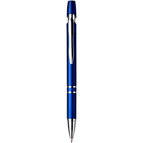 Kugelschreiber Aus Kunststoff Greyson , kobaltblau, ABS, Plastik, Metall, Stahl, 14,00cm (Höhe), Bild 1