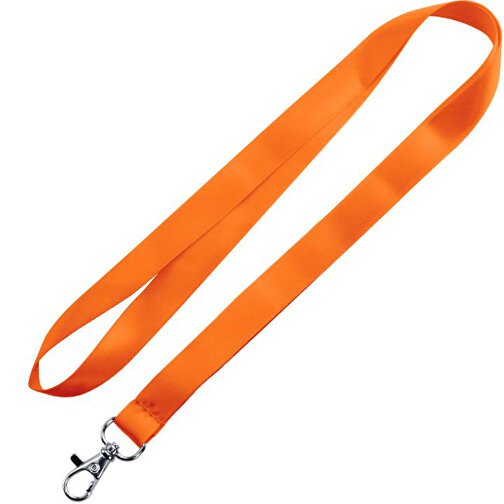Schlüsselband Basic , Promo Effects, orange, Satin, 92,00cm x 1,30cm (Länge x Breite), Bild 1