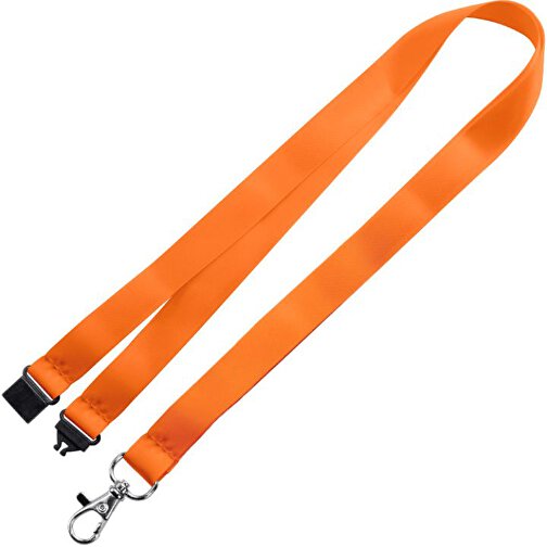 Schlüsselband Basic , Promo Effects, orange, Satin, 92,00cm x 1,90cm (Länge x Breite), Bild 1