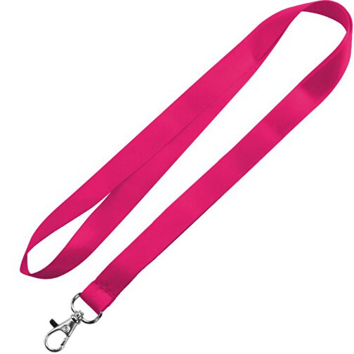 Schlüsselband Basic , Promo Effects, pink, Satin, 92,00cm x 2,50cm (Länge x Breite), Bild 1