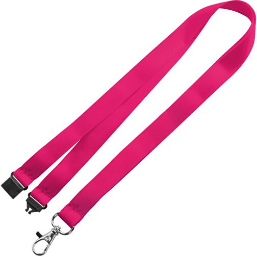 Schlüsselband Basic , Promo Effects, pink, Satin, 92,00cm x 1,60cm (Länge x Breite), Bild 1