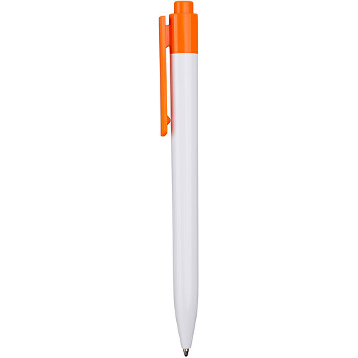 Kugelschreiber Summer , Promo Effects, weiss/orange, Kunststoff, 13,50cm (Länge), Bild 1