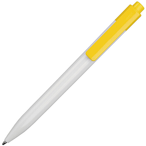 Kugelschreiber Summer , Promo Effects, weiß/gelb, Kunststoff, 13,50cm (Länge), Bild 3