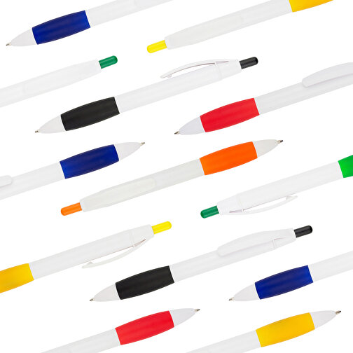 Kugelschreiber Kandi , Promo Effects, weiß / orange, Kunststoff, 14,10cm (Länge), Bild 6