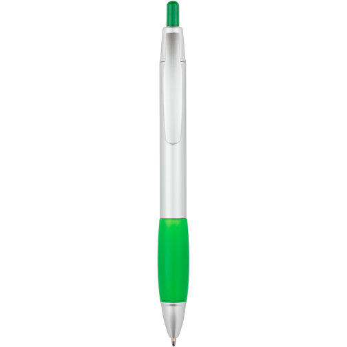 Kugelschreiber Kandi , Promo Effects, silber / grün, Kunststoff, 14,10cm (Länge), Bild 5