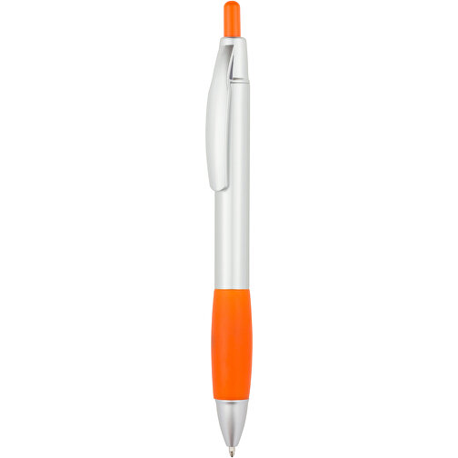Kugelschreiber Kandi , Promo Effects, silber / orange, Kunststoff, 14,10cm (Länge), Bild 1