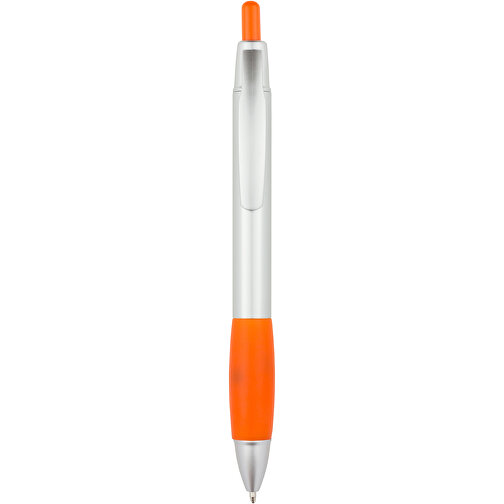 Kugelschreiber Kandi , Promo Effects, silber / orange, Kunststoff, 14,10cm (Länge), Bild 2