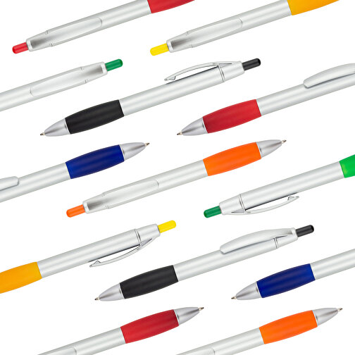 Kugelschreiber Kandi , Promo Effects, silber / orange, Kunststoff, 14,10cm (Länge), Bild 6