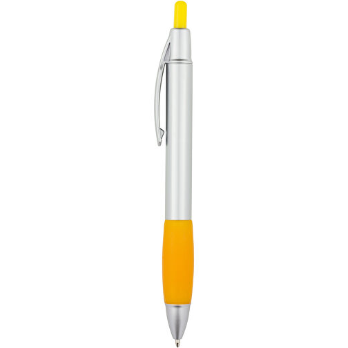Kugelschreiber Kandi , Promo Effects, silber / gelb, Kunststoff, 14,10cm (Länge), Bild 4
