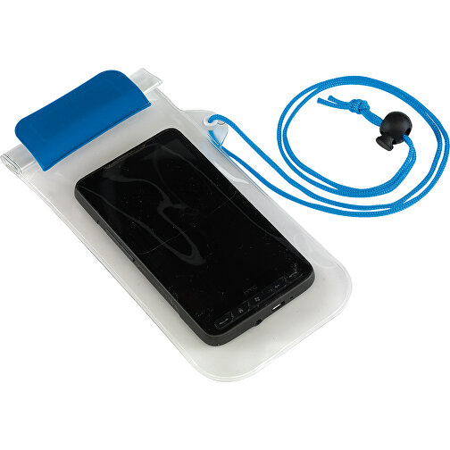 Telefon-Tasche SMART SPLASH , blau, PVC, frei von Phthalaten, 22,50cm x 9,00cm (Länge x Breite), Bild 2