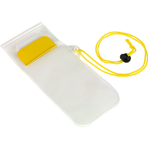 Telefon-Tasche SMART SPLASH , gelb, PVC, frei von Phthalaten, 22,50cm x 9,00cm (Länge x Breite), Bild 1